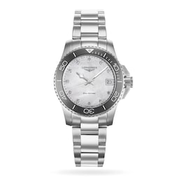 17351253 - Hydroconquest 32mm Ladies Watch Mother Of Pearl Silver Exclusive to The Watches Of Switzerland Group