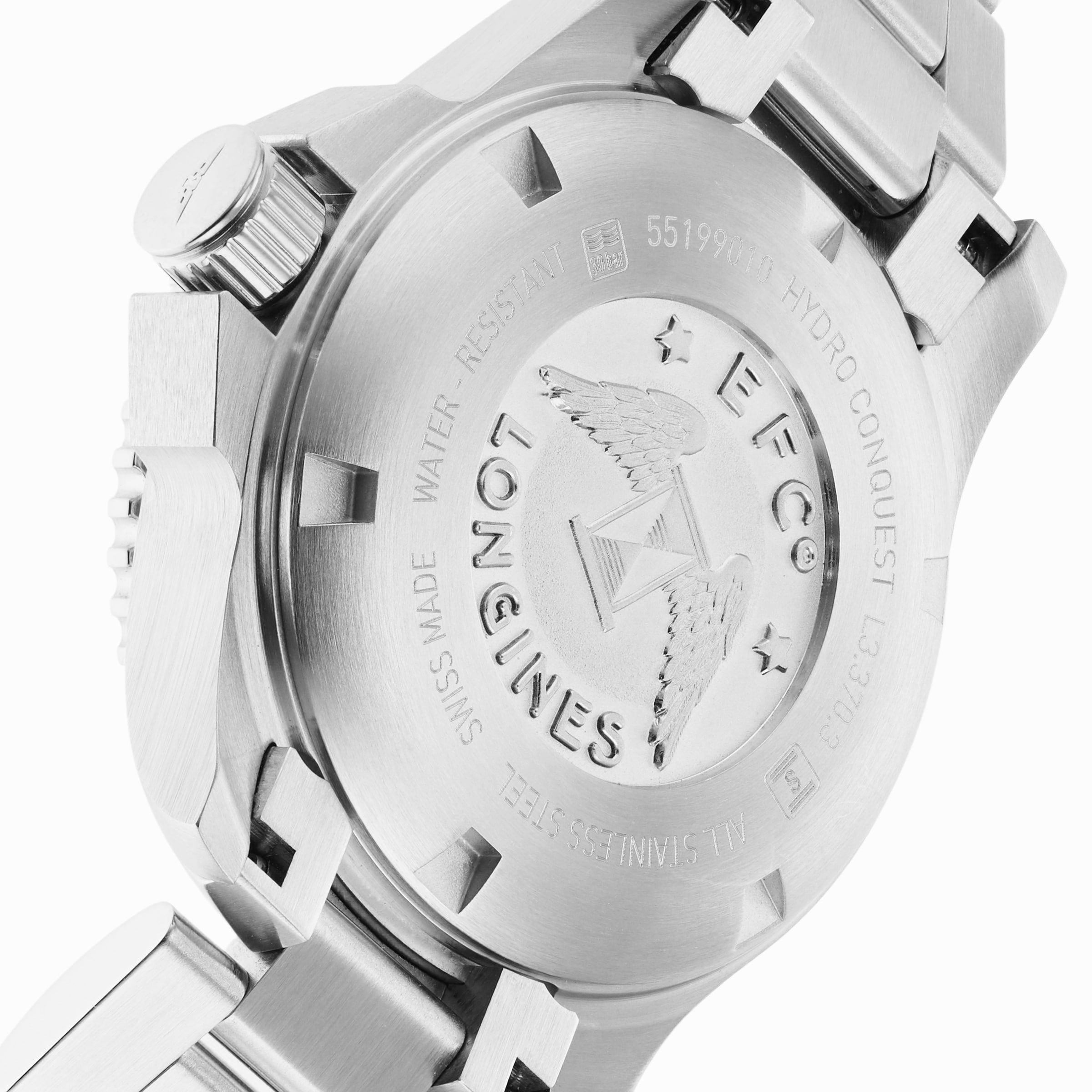 Longines Hydroconquest 32mm Ladies Watch Mother Of Pearl Silver