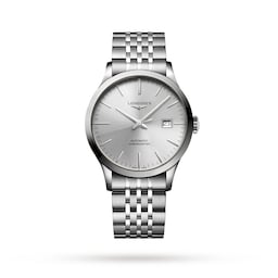 17351254 - Record 40mm Mens Watch Sunray Silver