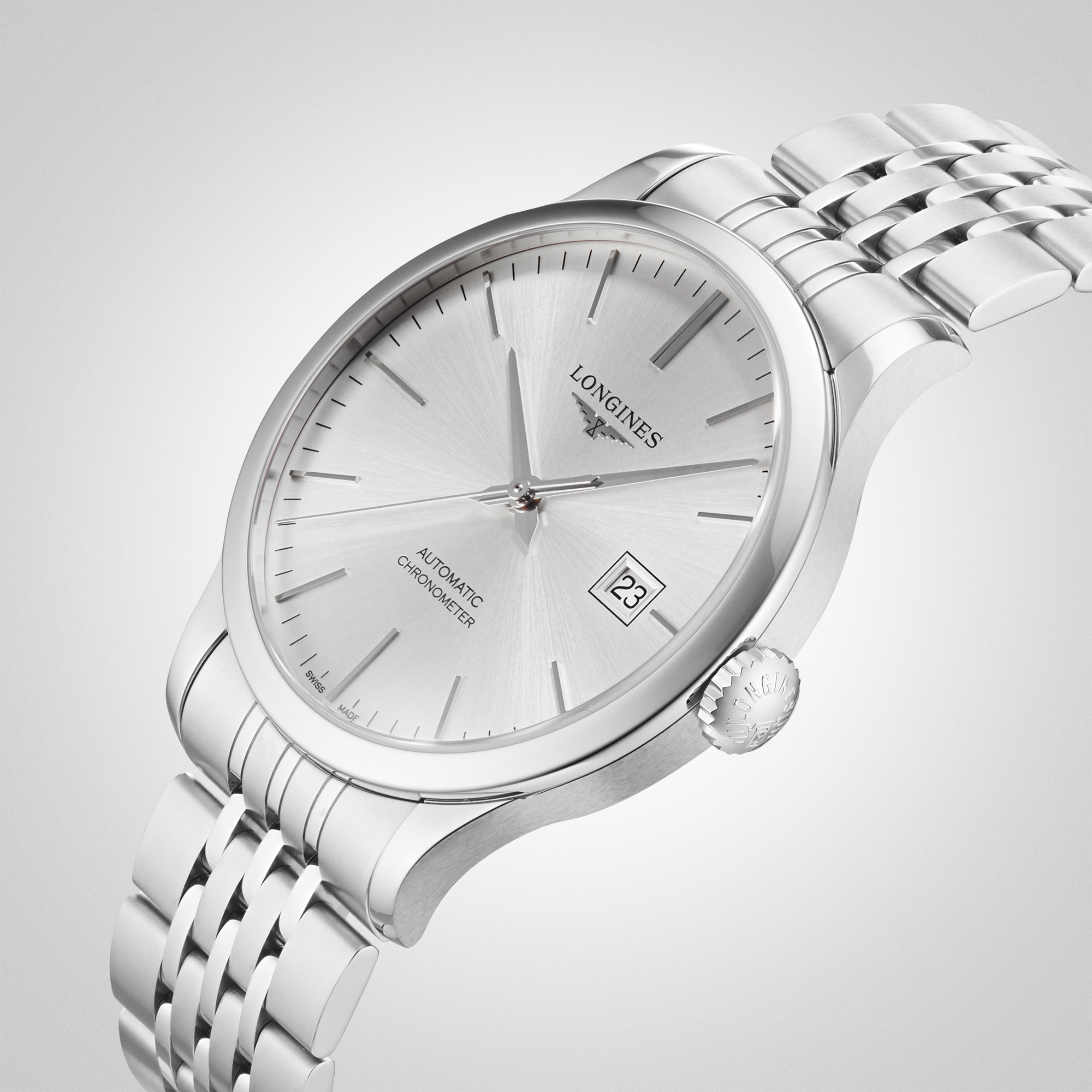 Silver hot sale automatic watch