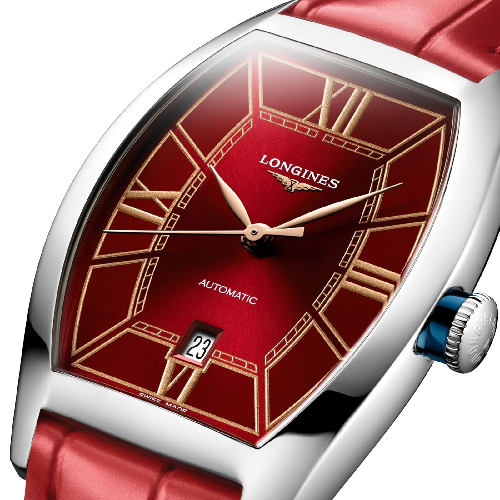 Longines discount red watch