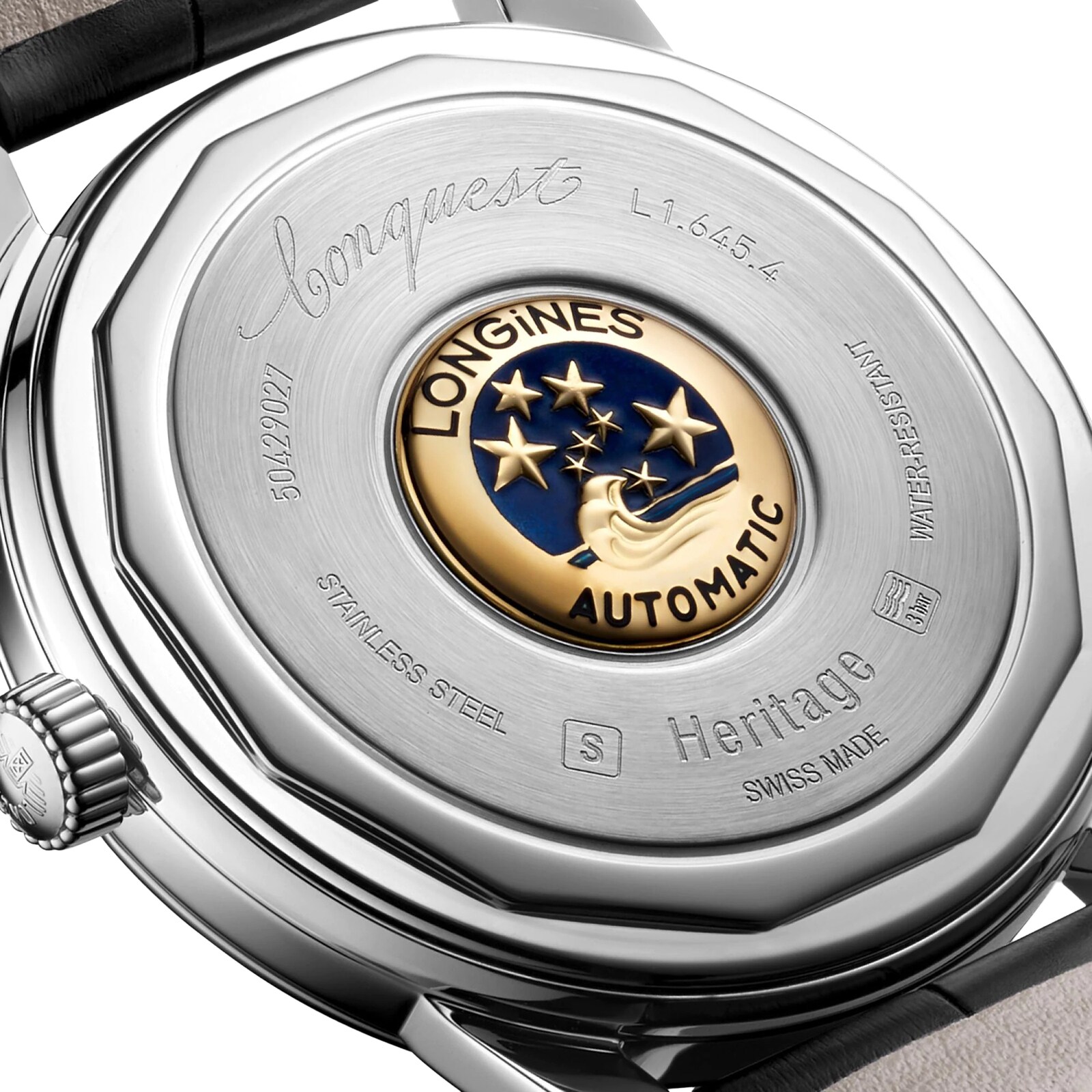 Longines Conquest Heritage Mens Watch Sunray Silver