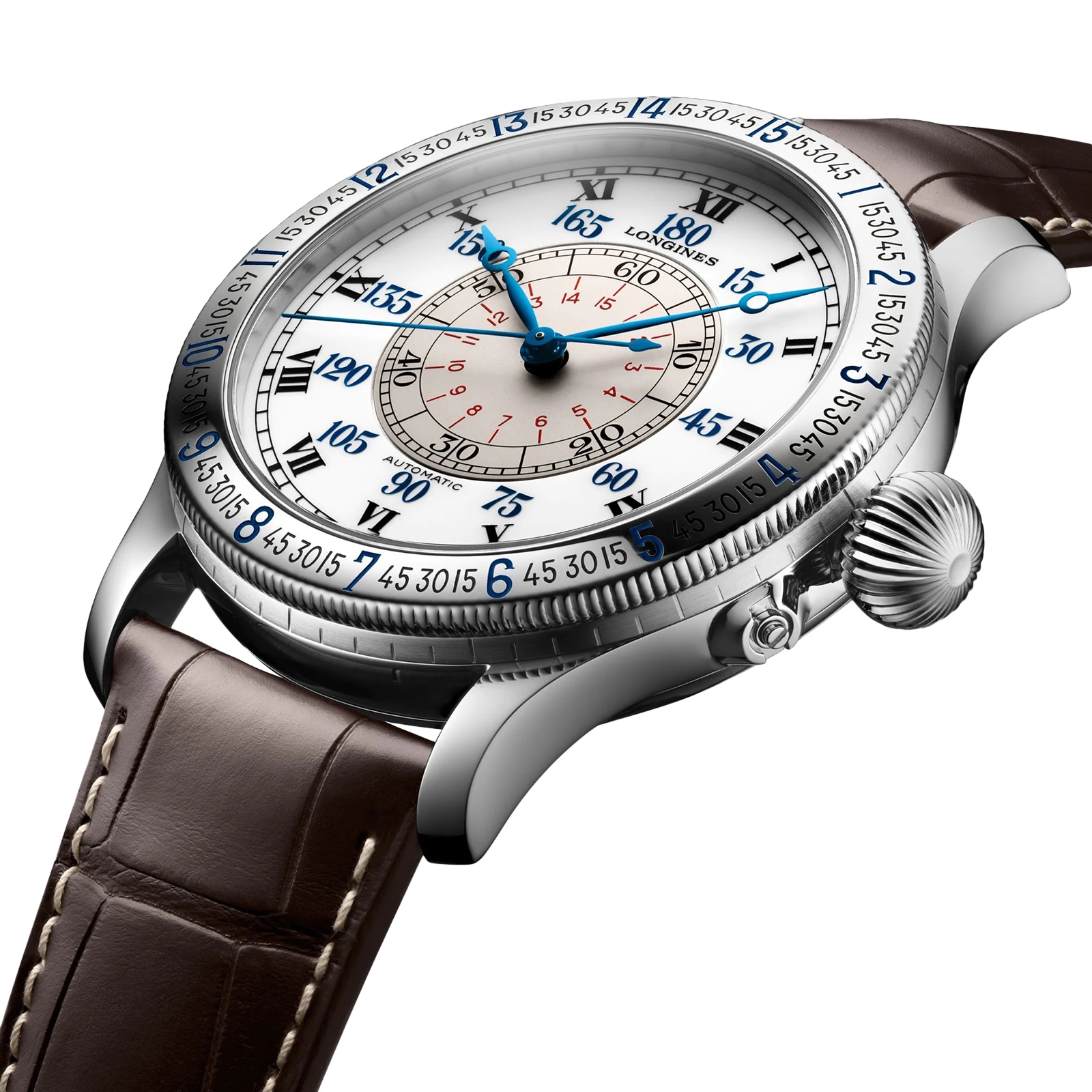 Longines The Lindbergh Hour Angle 47 5mm Mens Watch L26784110 Goldsmiths Longines The Lindbergh Hour Angle 47 5mm Mens Watch L26784110 Goldsmiths
