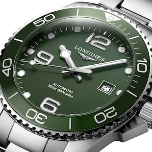 Longines HydroConquest 43mm Mens Watch Green