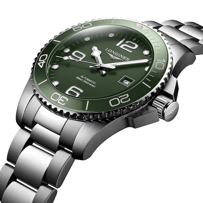 Longines HydroConquest 43mm Mens Watch Green