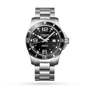 Longines HydroConquest 44mm Mens Watch Black