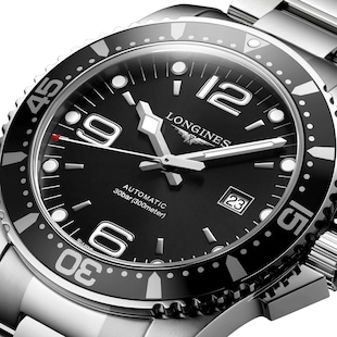 Longines HydroConquest 44mm Mens Watch Black
