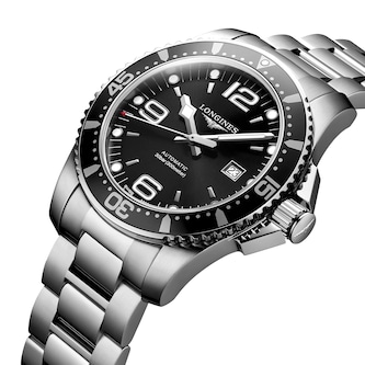 Longines HydroConquest 44mm Mens Watch Black