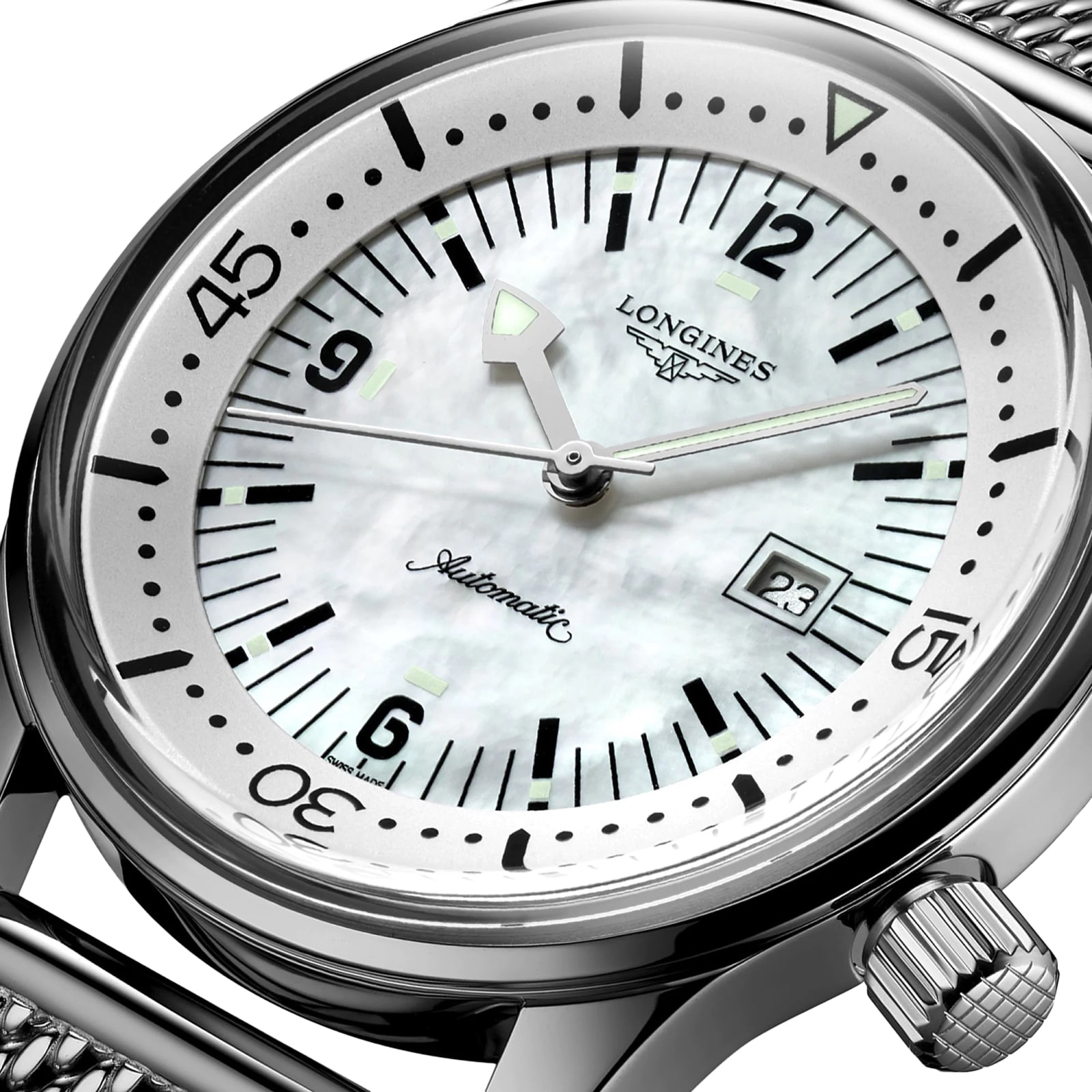 Longines legend diver online white