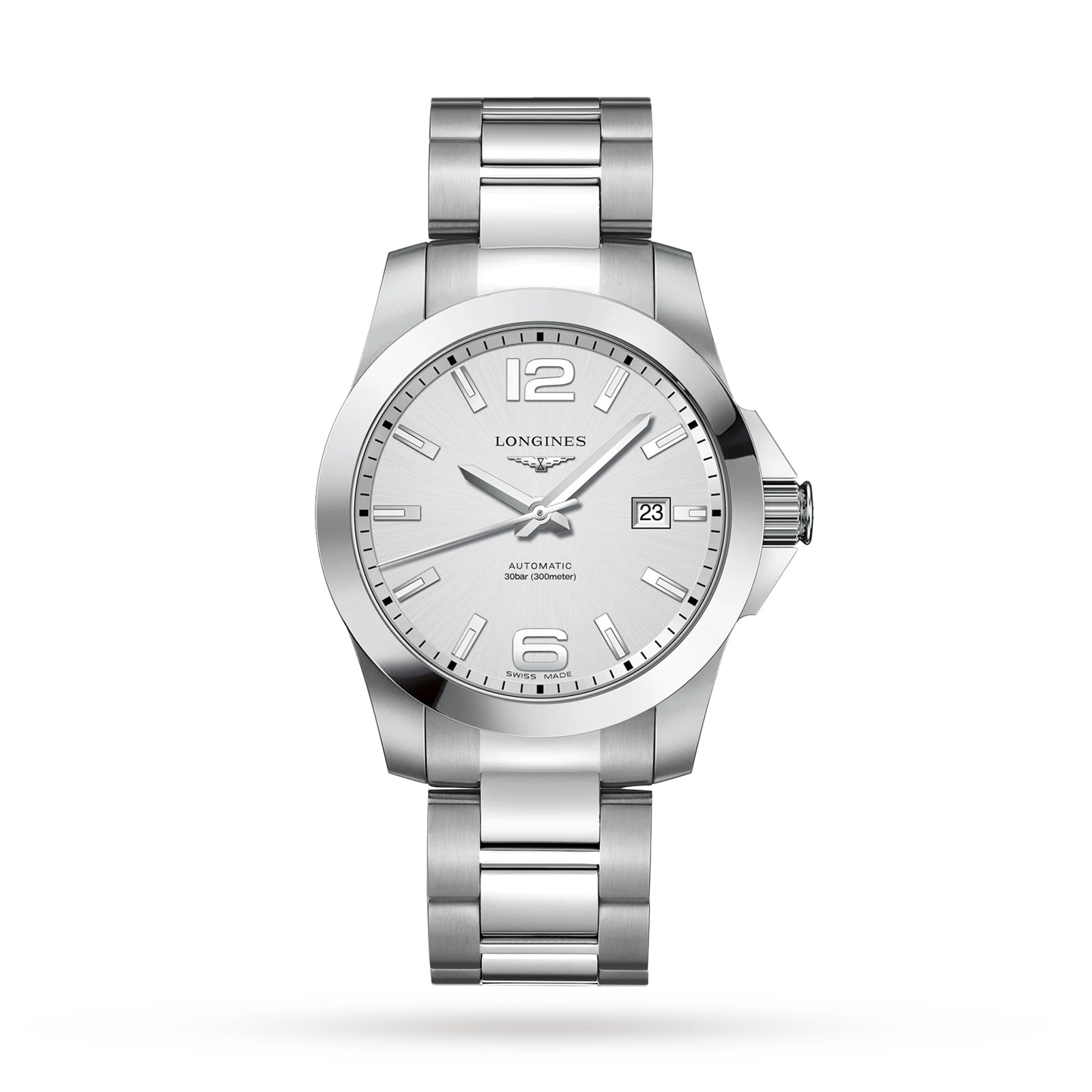 Longines Conquest 41mm Mens Watch Silver L37774766 | Watches Of ...