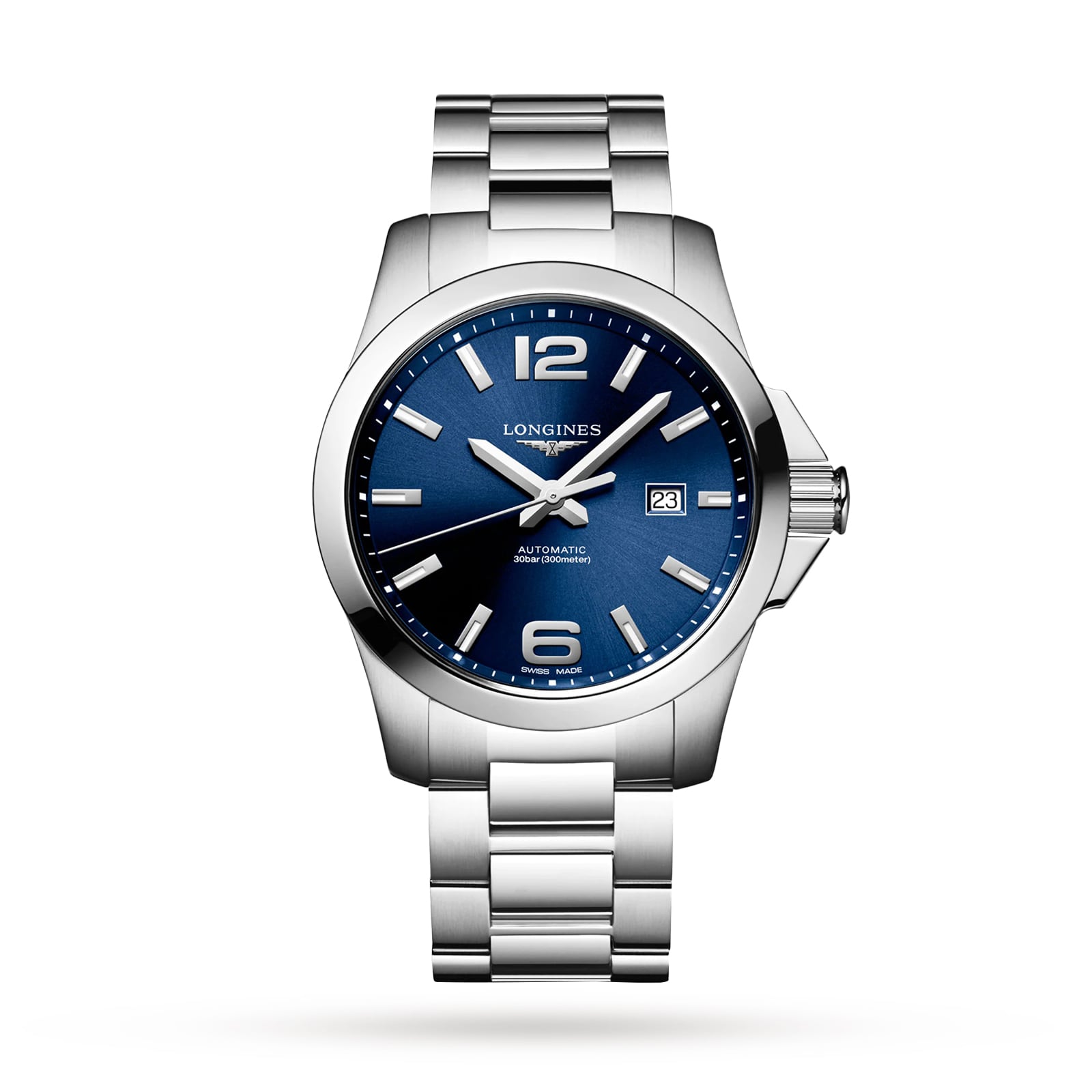 Longines Conquest 43mm Mens Watch Blue L37784966 | Mappin and Webb