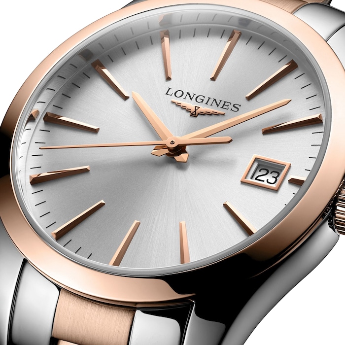 Longines Conquest Classic 34mm Ladies Watch Silver