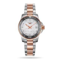 17351309 - Hydroconquest 32mm Ladies Watch Mother Of Pearl Rose Exclusive to The Watches Of Switzerland Group
