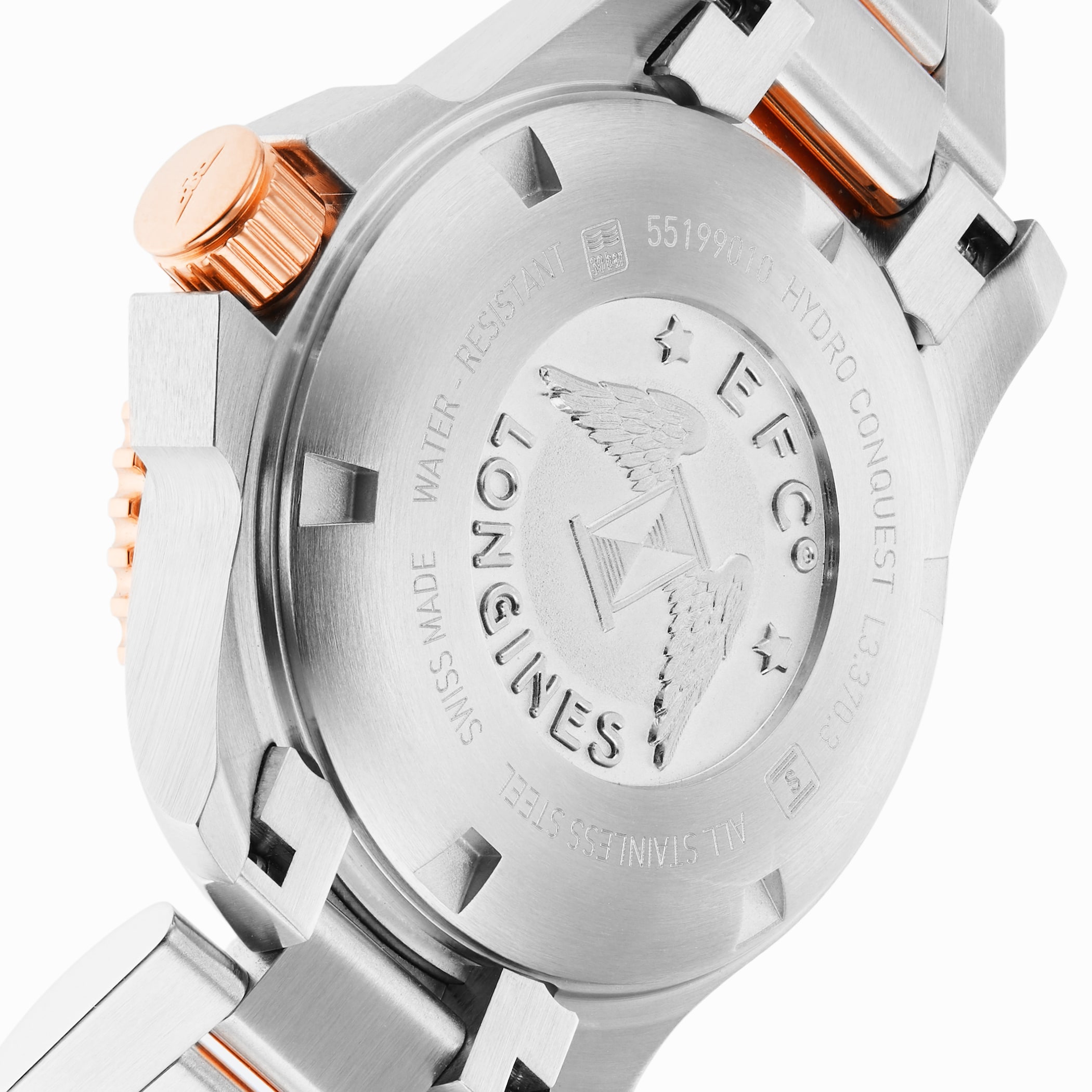 Longines HydroConquest 32mm Ladies Watch Mother Of Pearl Rose Exclusive to The Watches Of Switzerland Group