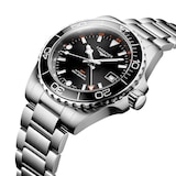 Longines Hydroconquest 41mm Mens Watch Black Stainless Steel
