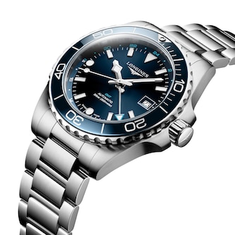 Longines HydroConquest 41mm Mens Watch Blue Stainless Steel