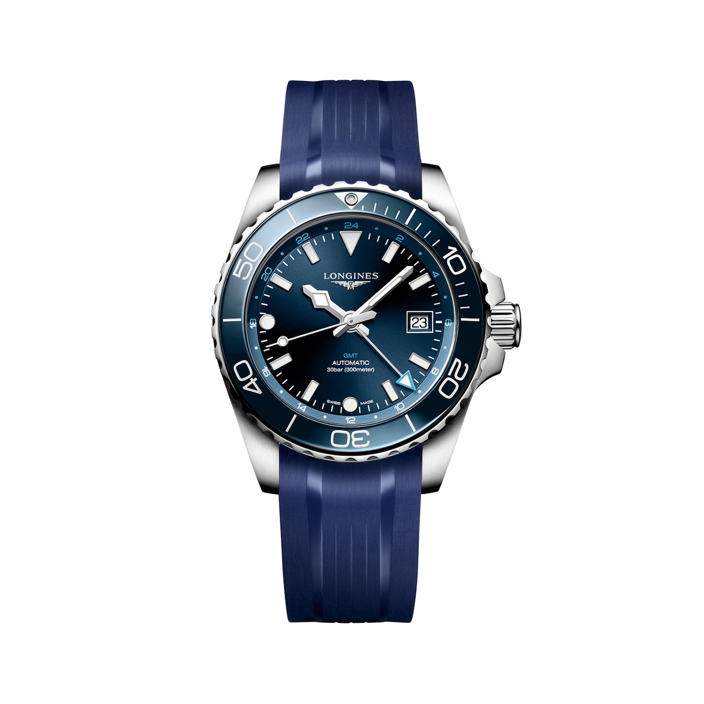 Longines HydroConquest · Azul / Caucho