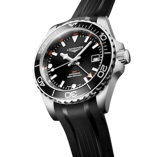 Longines Hydroconquest 41mm Mens Watch Black Rubber