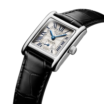 Longines Mini DolceVita 21.5mm X 29mm Ladies Watch Silver Black Alligator