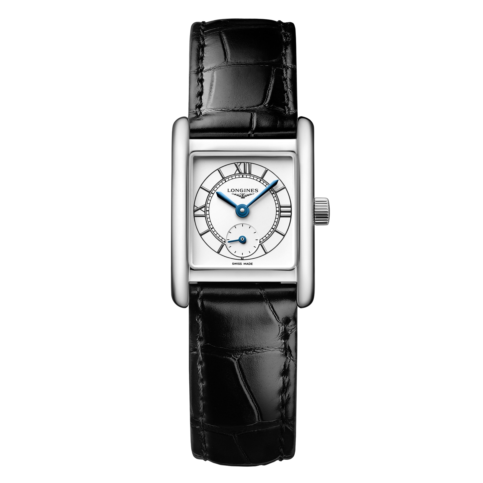 Longines Mini Dolce Vita 21.5mm X 29mm Ladies Watch Silver Black