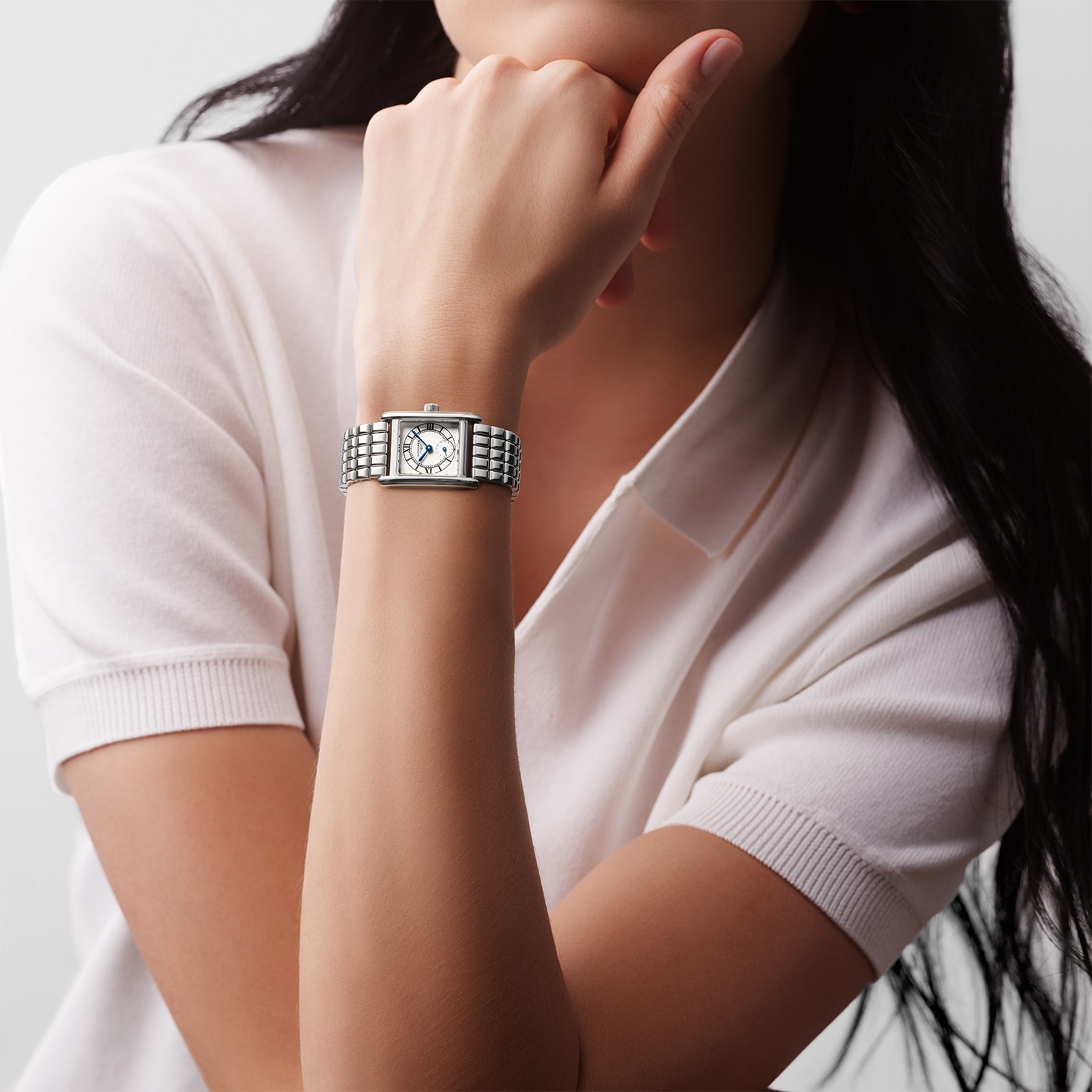 Longines Mini DolceVita 21.5mm X 29mm Ladies Watch Silver Stainless Steel