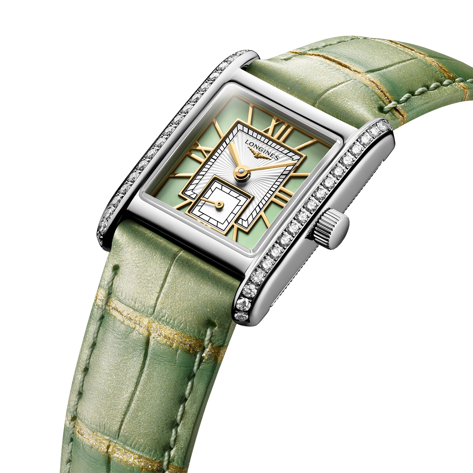 Longines Mini DolceVita 21.5mm X 29mm Ladies Watch Green Longines Mini DolceVita 21.5mm X 29mm Ladies Watch Green