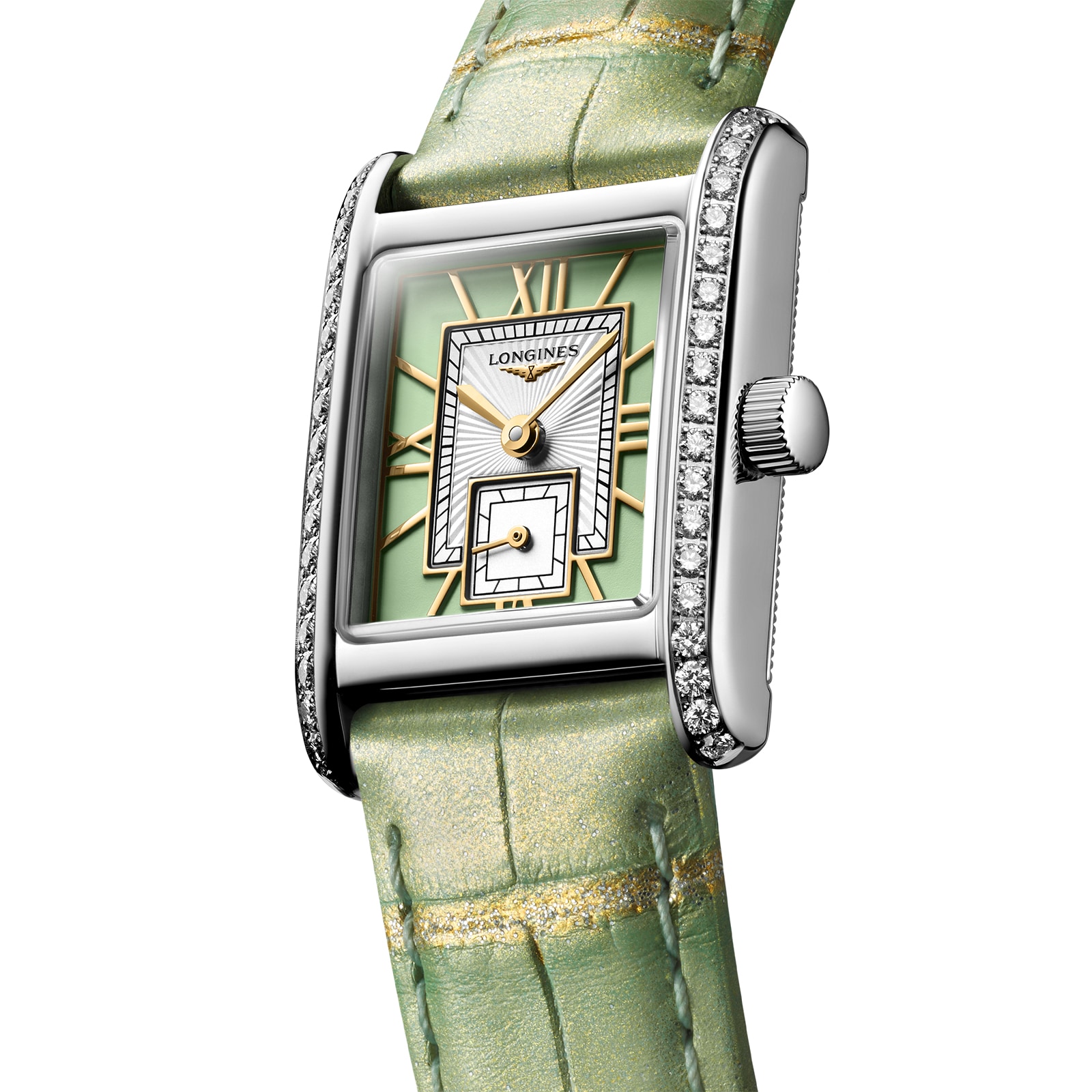 Longines Mini DolceVita 21.5mm X 29mm Ladies Watch Green Longines Mini DolceVita 21.5mm X 29mm Ladies Watch Green