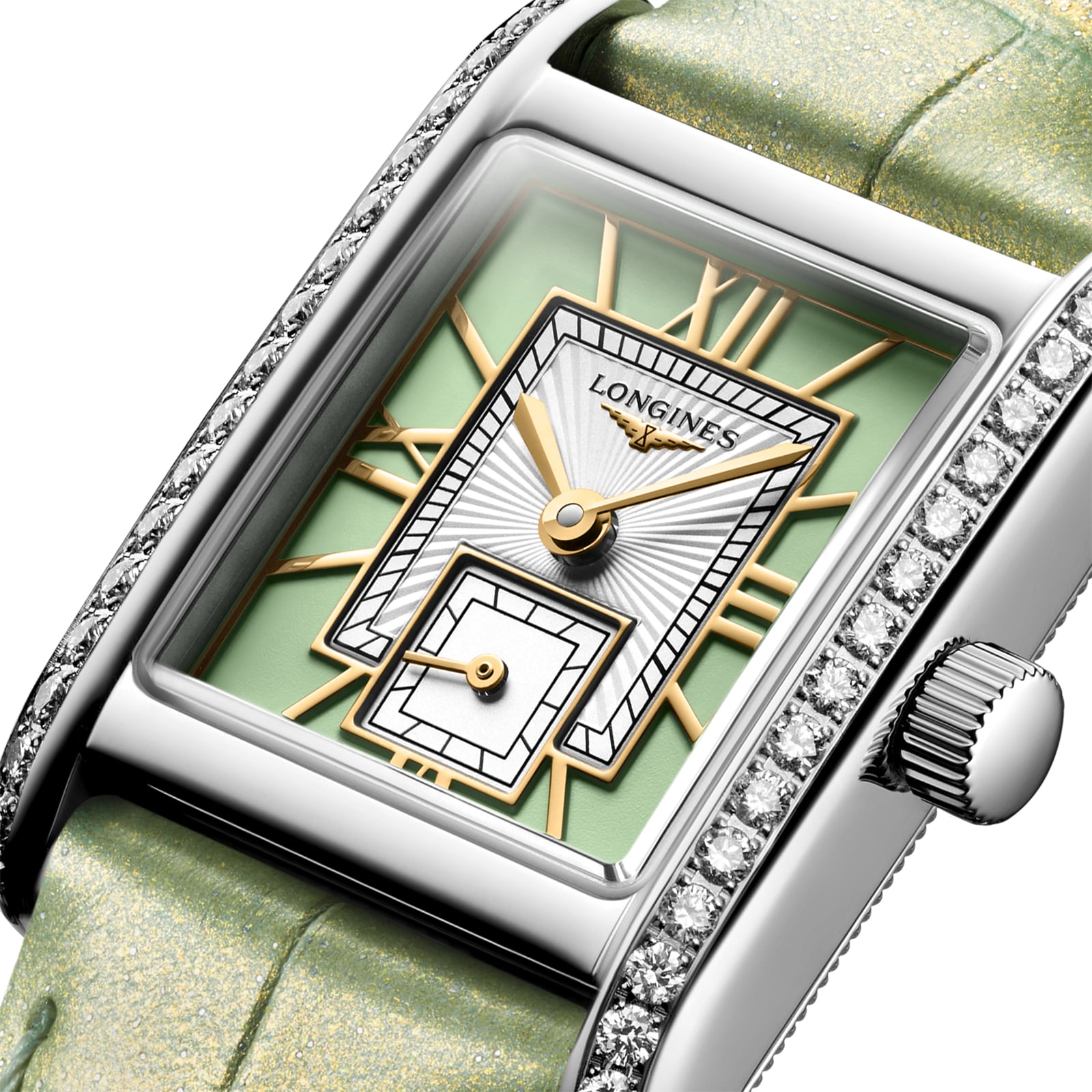 Longines Mini DolceVita 21.5mm X 29mm Ladies Watch Green Longines Mini DolceVita 21.5mm X 29mm Ladies Watch Green