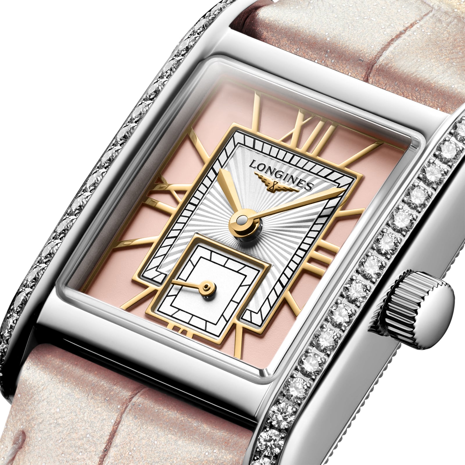 Longines Mini DolceVita 21.5mm X 29mm Ladies Watch Pink