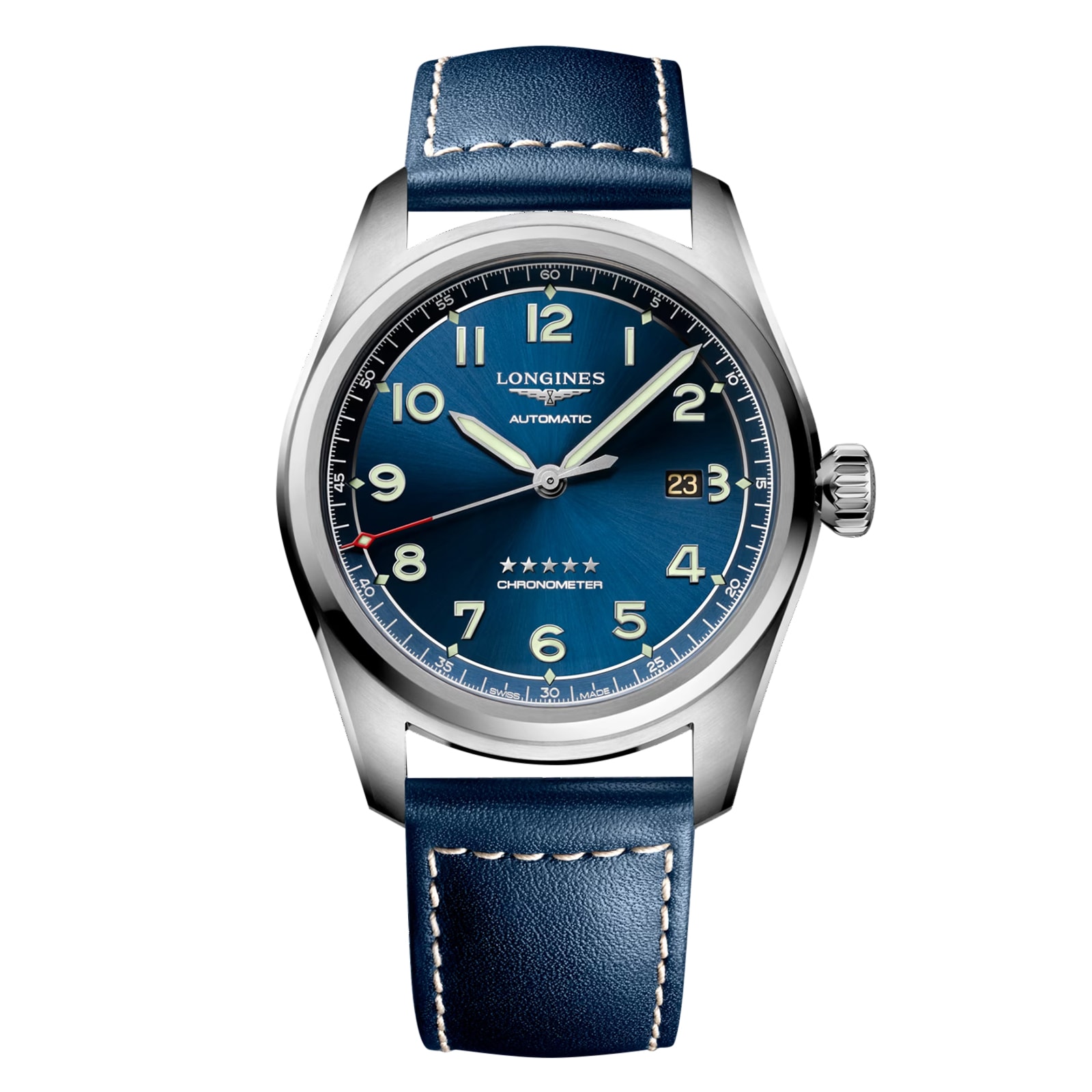 Longines Spirit Avigation 42mm Mens Watch Blue