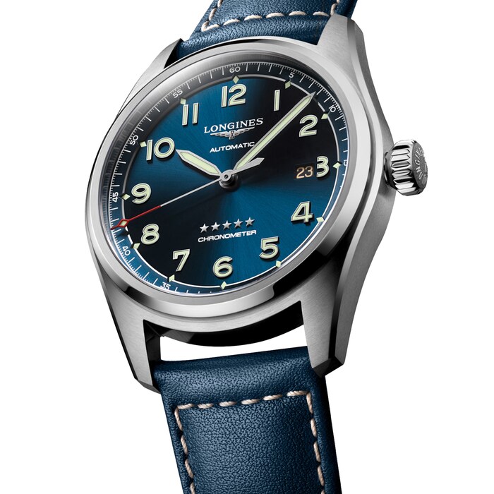 Longines Spirit Avigation 42mm Mens Watch Blue