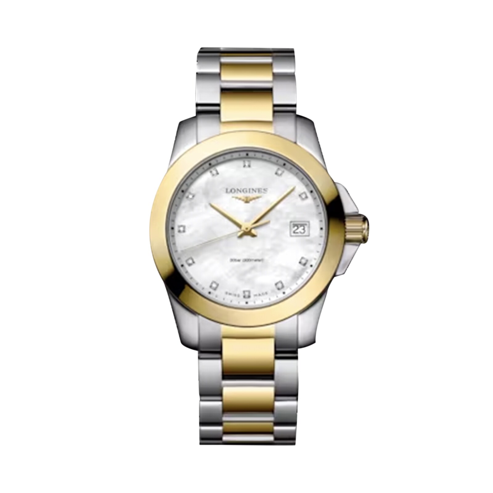 Longines Conquest 34mm Ladies Watch Mother Of Pearl