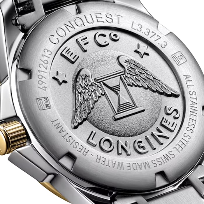 Longines Conquest 34mm Ladies Watch Mother Of Pearl