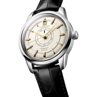 Longines Conquest Heritage Central Power Reserve 38mm Mens Watch Cream