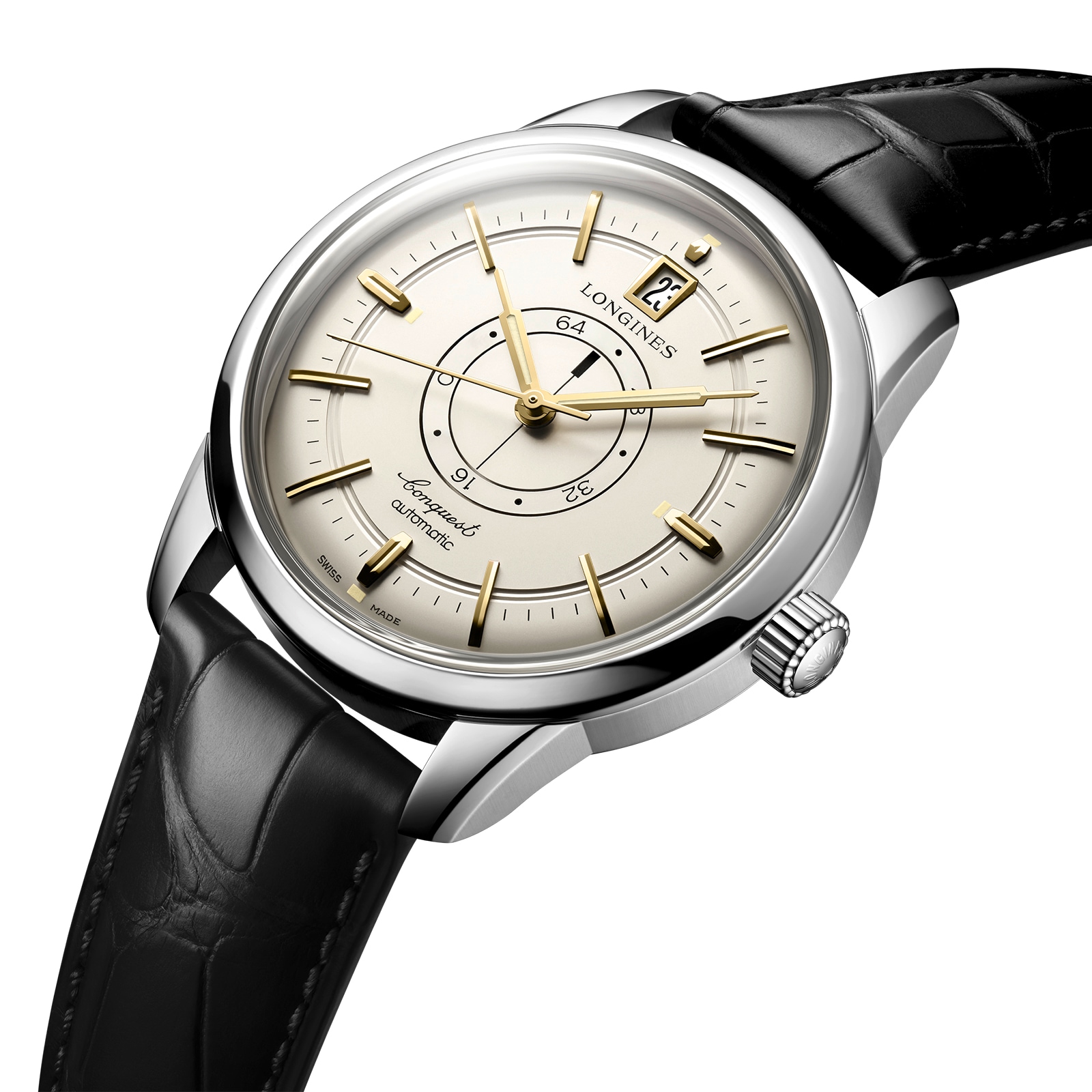 Longines Conquest Heritage Central Power Reserve 38mm Mens Watch Cream Longines Conquest Heritage Central Power Reserve 38mm Mens Watch Cream