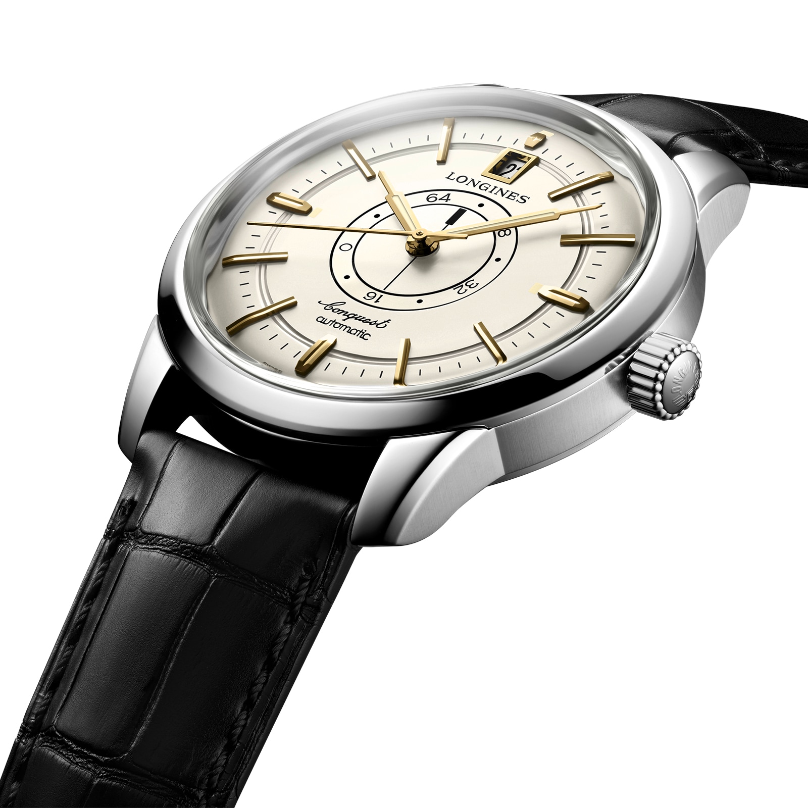 Longines Conquest Heritage Central Power Reserve 38mm Mens Watch Cream Longines Conquest Heritage Central Power Reserve 38mm Mens Watch Cream