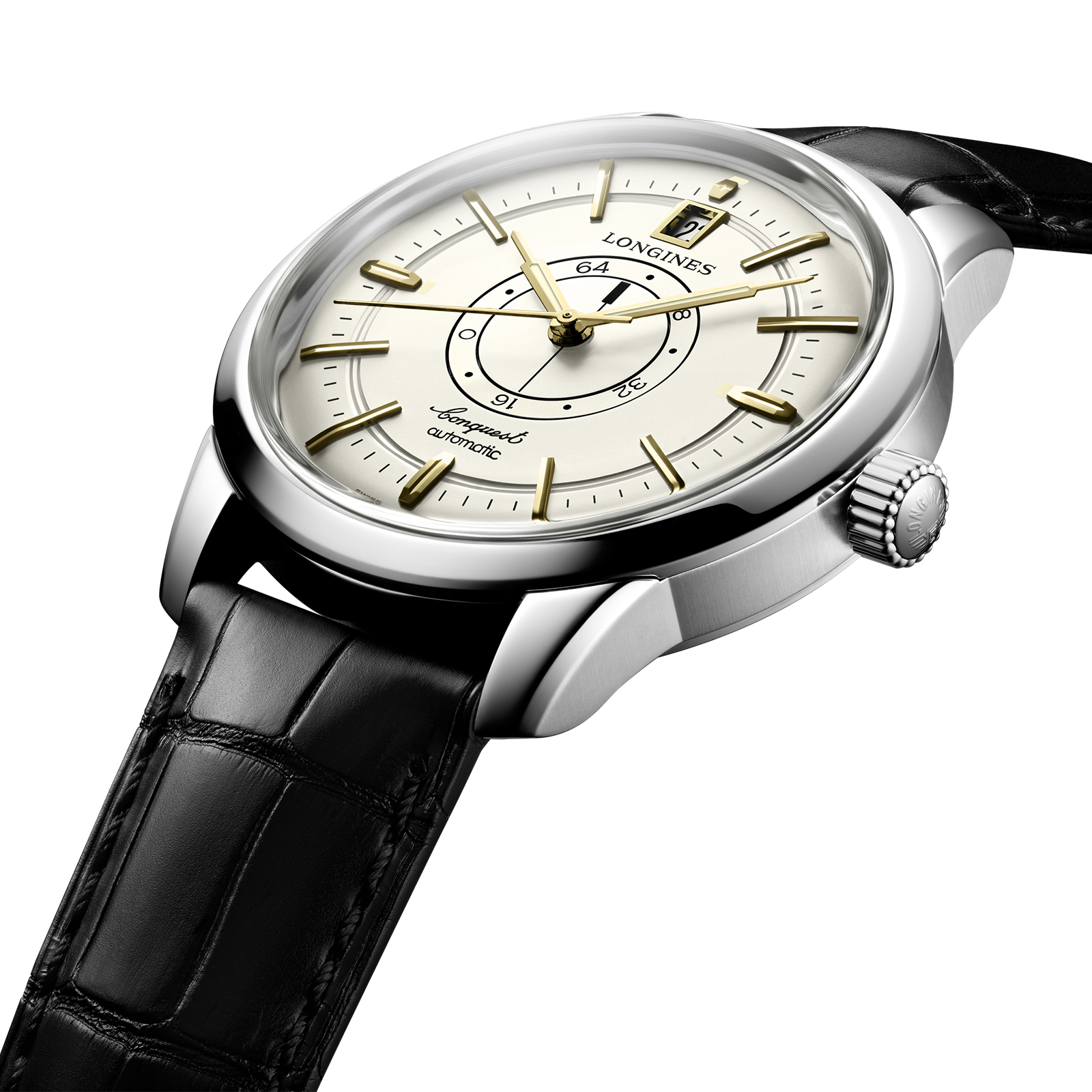 Longines Conquest Heritage Central Power Reserve 38mm Mens Watch Cream Longines Conquest Heritage Central Power Reserve 38mm Mens Watch Cream