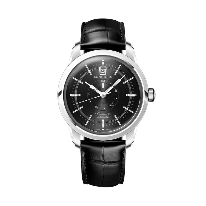 Longines Conquest Heritage Central Power Reserve 38mm Mens Watch Black