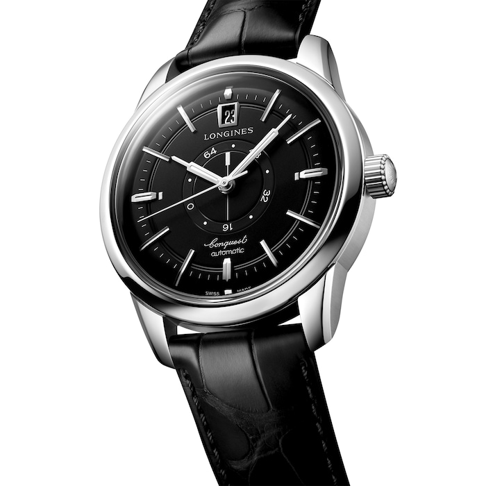 Longines Conquest Heritage Central Power Reserve 38mm Mens Watch Black ...