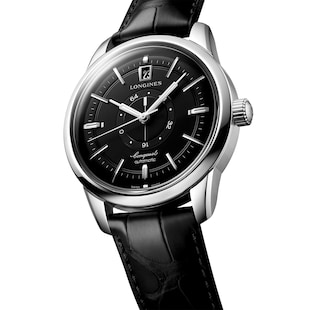 Longines Conquest Heritage Central Power Reserve 38mm Mens Watch Black