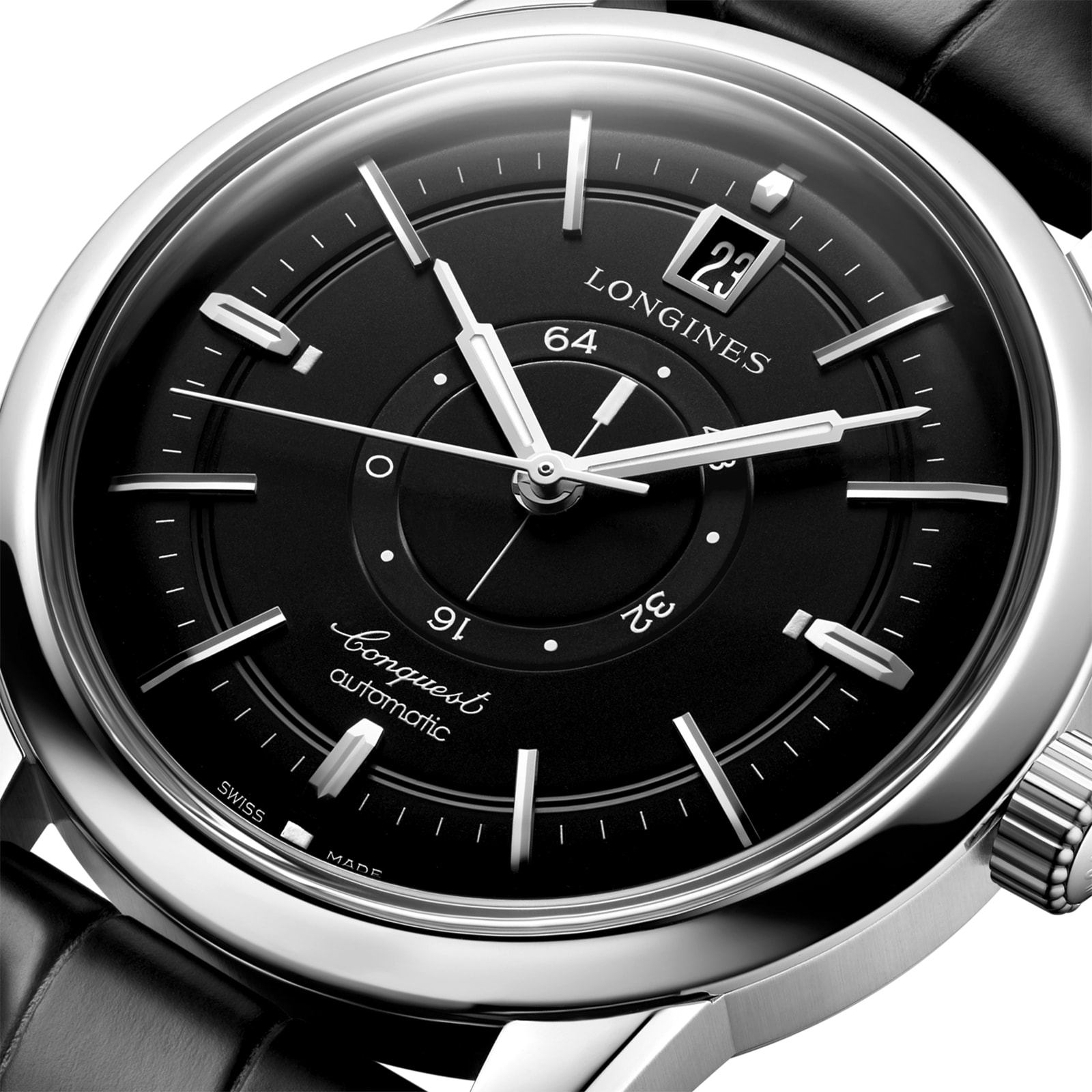 Longines Conquest Heritage Central Power Reserve 38mm Mens Watch Black