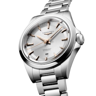Longines Conquest 30mm Ladies Watch Silver