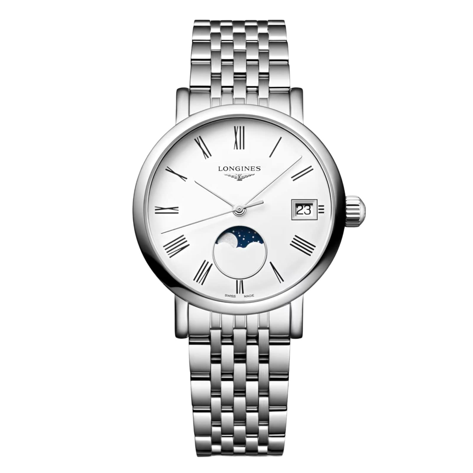 Elegant Collection 30mm Ladies Watch White Stainless Steel