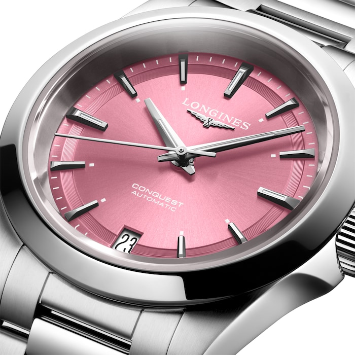 Longines Conquest 34mm Ladies Watch Pink