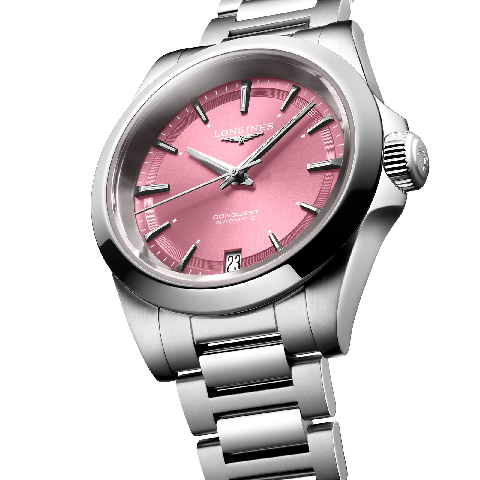 Longines Conquest 34mm Ladies Watch Pink L34304996 