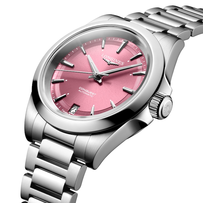 Longines Conquest 34mm Ladies Watch Pink