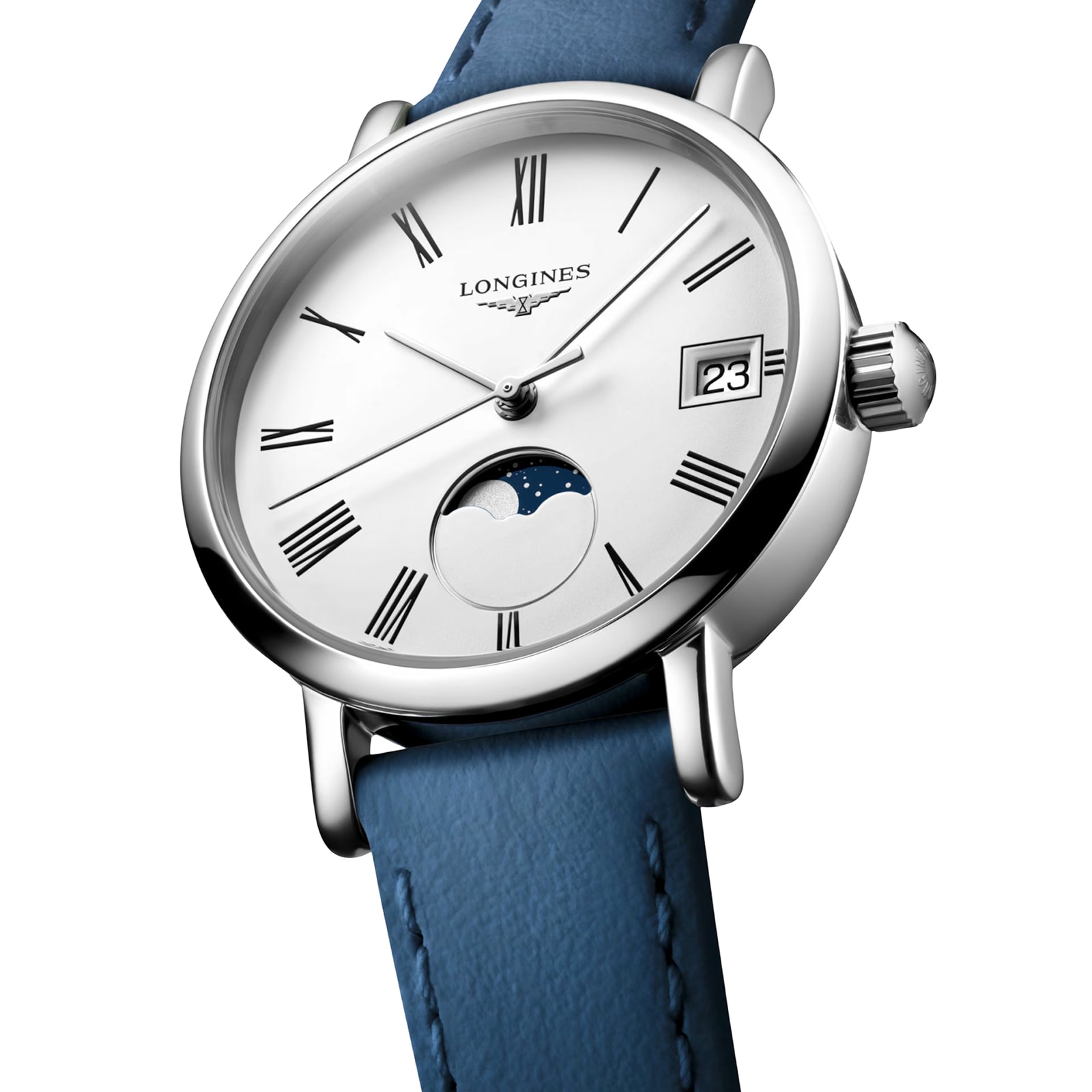 Longines Elegant Collection 30mm Ladies Watch Blue Strap