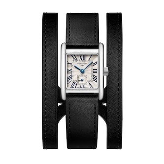 Longines Mini Dolcevita 21.5mm X 29mm Ladies Watch Black Strap