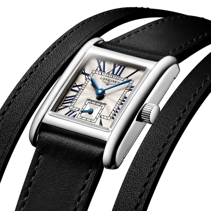 Longines Mini Dolcevita 21.5mm X 29mm Ladies Watch Black Strap