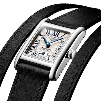 Longines Mini Dolcevita 21.5mm X 29mm Ladies Watch Black Strap